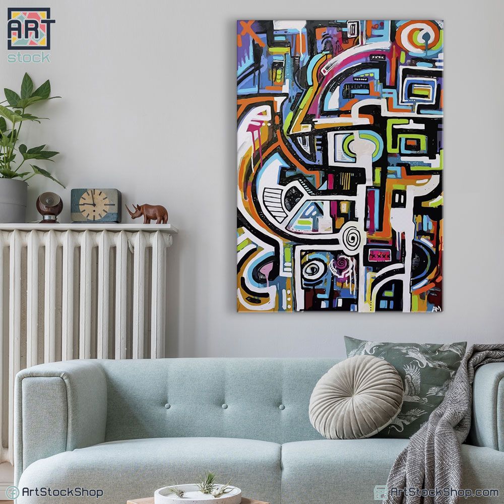 تابلوه تجريدى مودرن ملئ بالالوان تابلوه تجريدى مودرن ملئ بالالوان