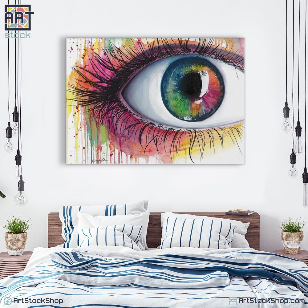 لوحات حائط مودرن عين ملونة