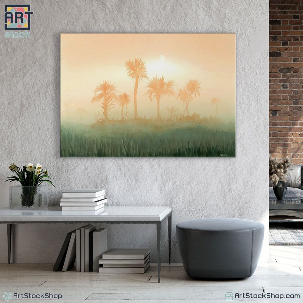 simple-canvas-decor2 تابلوه مودرن منظر الغروب بتصميم بسيط